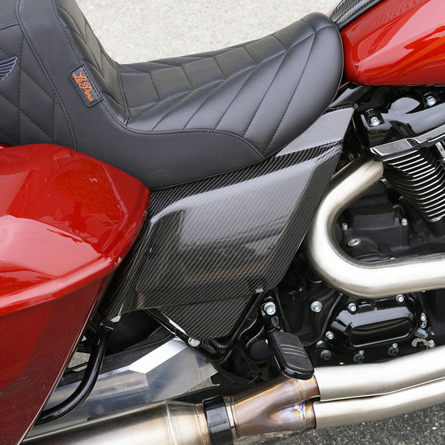 Arlen Ness, side covers. Carbon