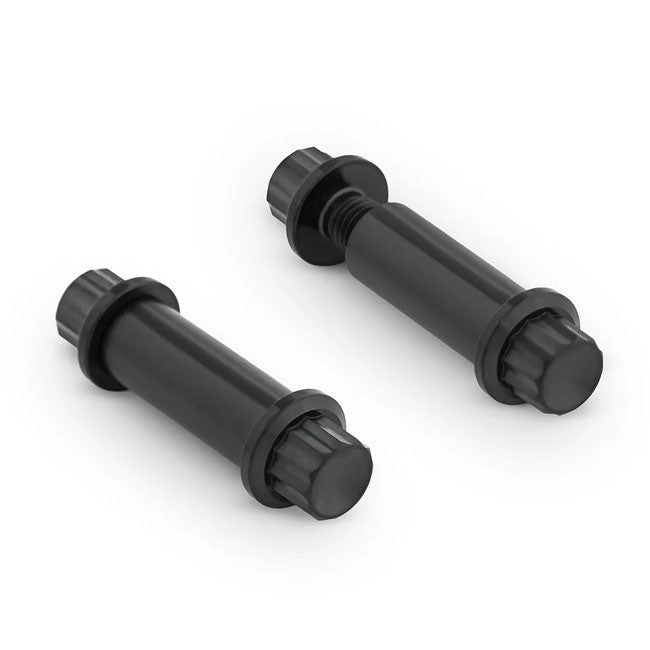 Arlen Ness, titanium 12-point foot peg bolt kit Black 2-pk