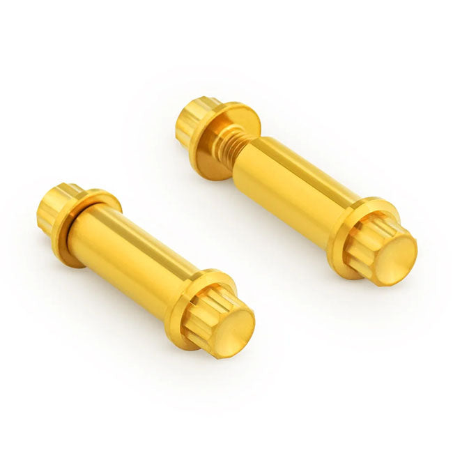 Arlen Ness, titanium 12-point foot peg bolt kit Gold 2-pk