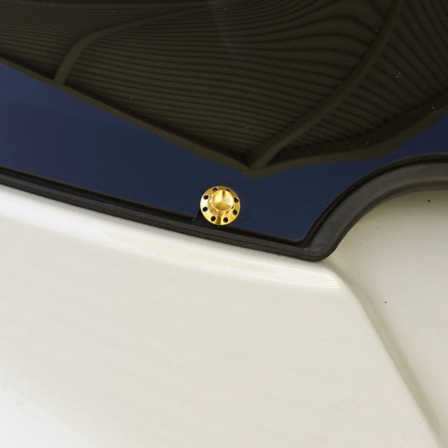 Arlen Ness, titanium 12-point windshield bolt kit. Gold
