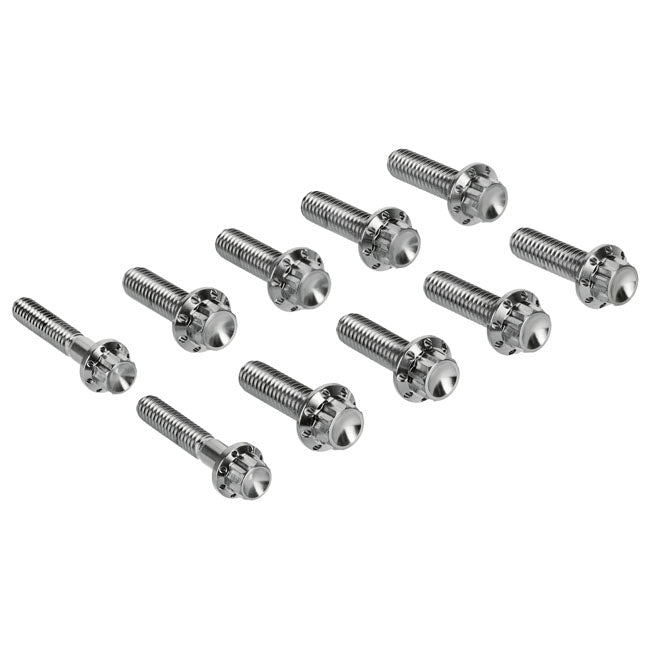 Arlen Ness, transm. side cover & trap door 12-point bolt kit