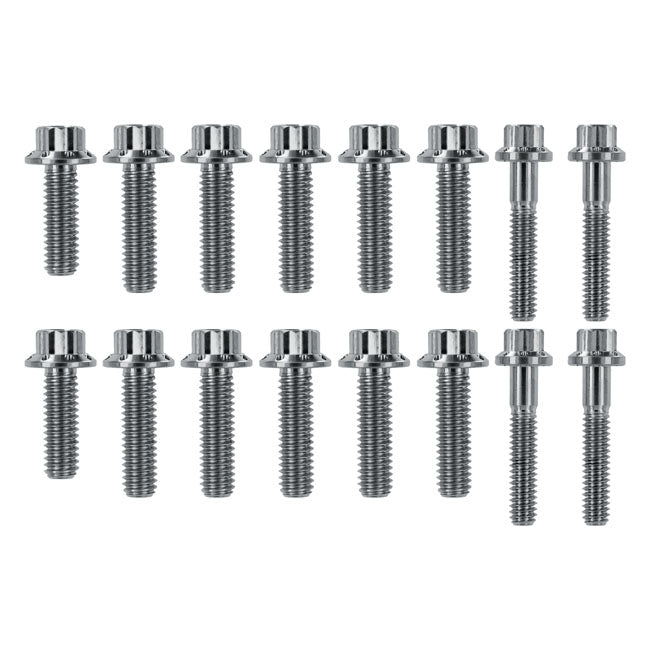 Arlen Ness, transm. side cover & trap door 12-point bolt kit