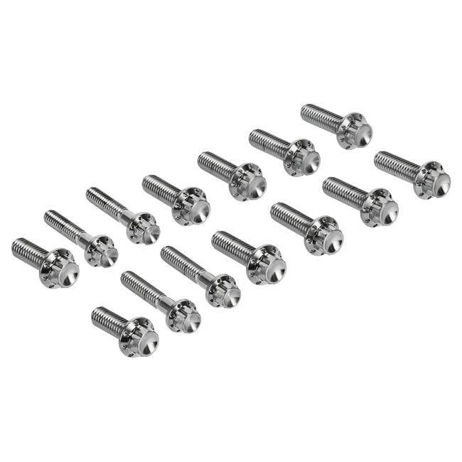 Arlen Ness, transm. side cover & trap door 12-point bolt kit