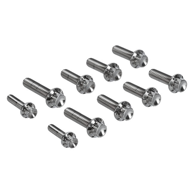 Arlen Ness, transm. side cover & trap door 12-point bolt kit