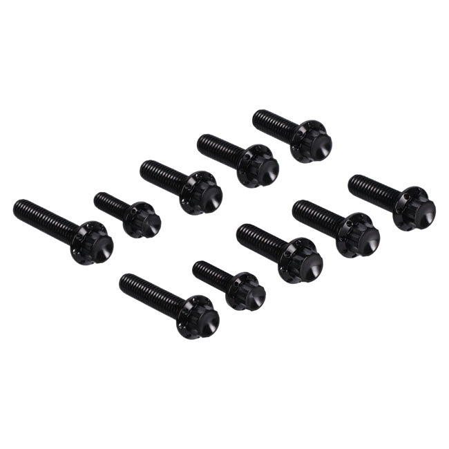 Arlen Ness, transm. side cover & trap door 12-point bolt kit