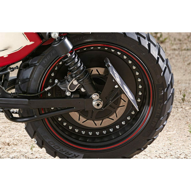 *14 DAYS EXTRA TRANSIT TIME* Rick''s Motorcycles, side mount license plate kit short.Black
