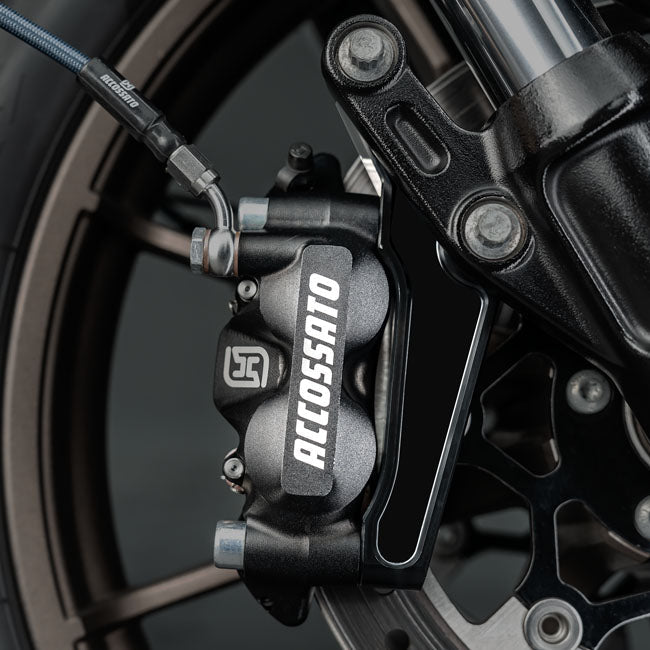 Accossato, 108mm Monoblock radial brake caliper left. Black