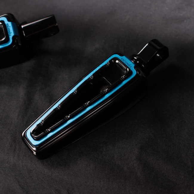 Fangster, foot pegs. Black blue