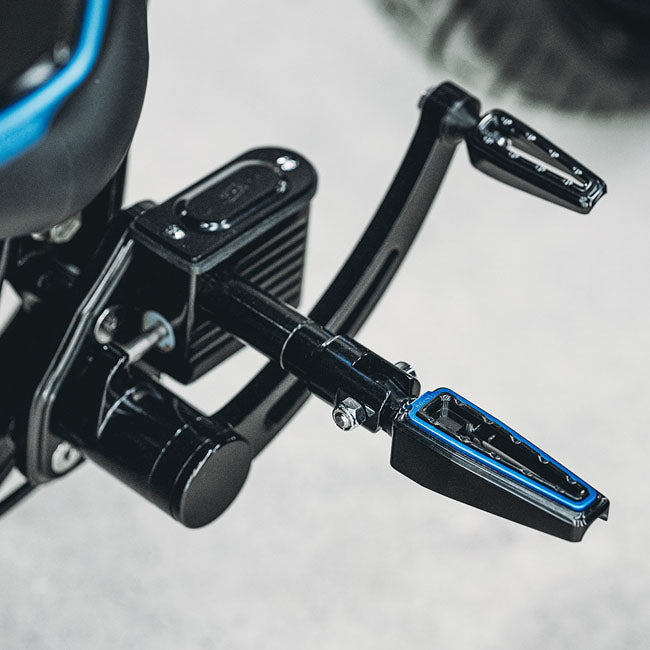 Fangster, foot pegs. Black blue