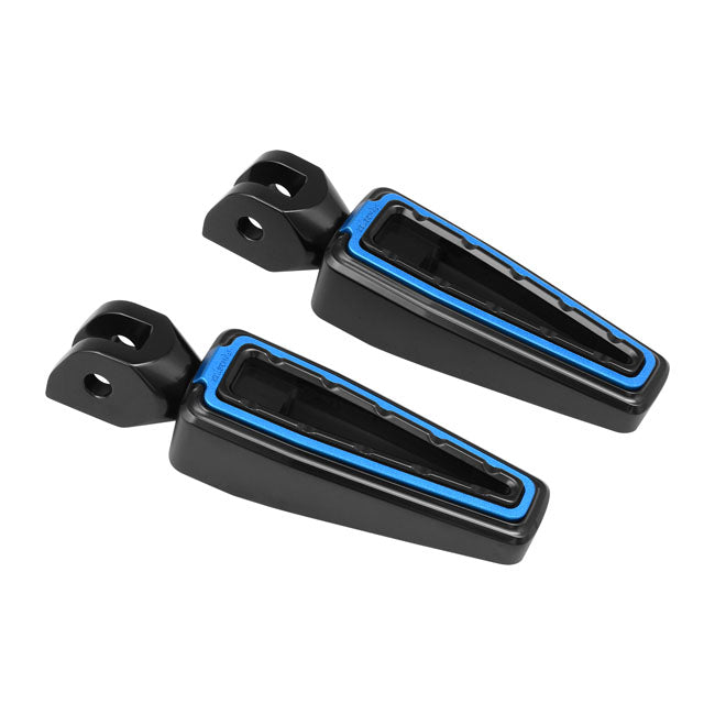 Fangster, foot pegs. Black blue