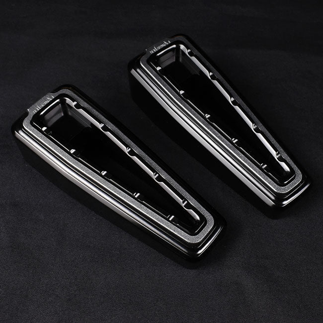 Fangster, foot pegs. Black smoky