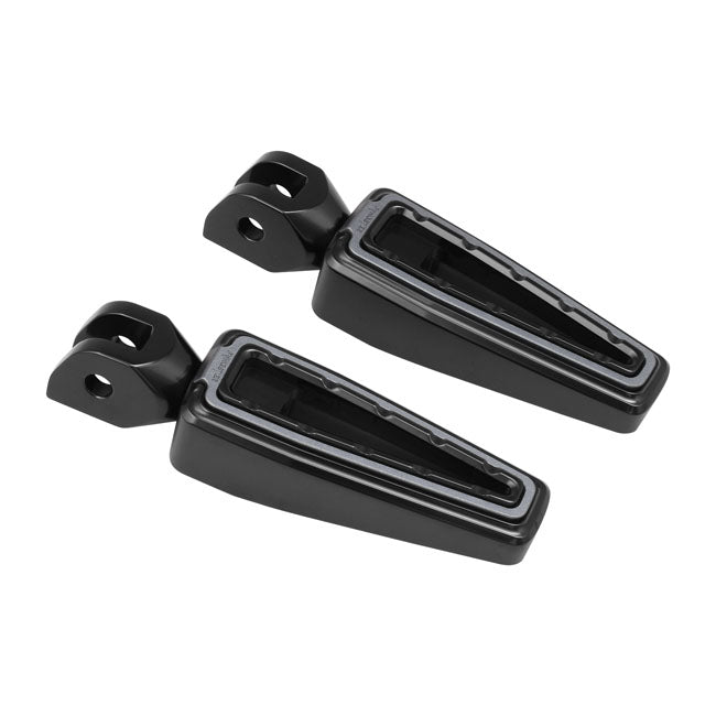 Fangster, foot pegs. Black smoky