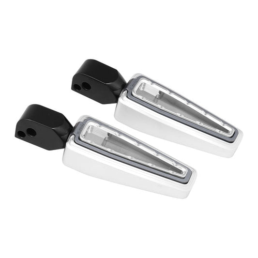 Fangster, passenger foot pegs. Chrome smoky