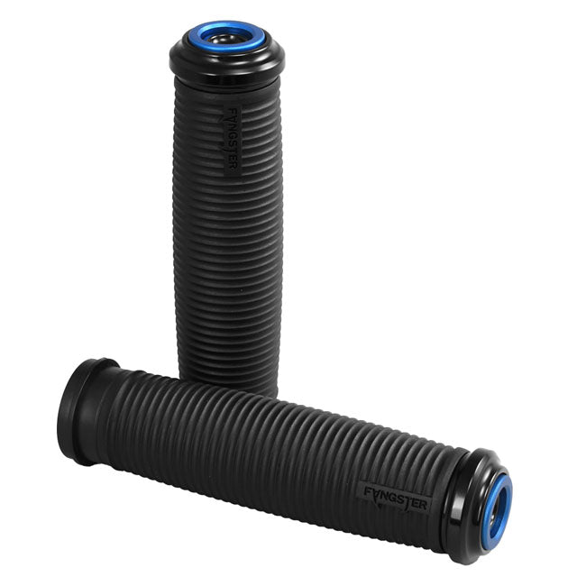 Fangster, handlebar grip set. Black blue