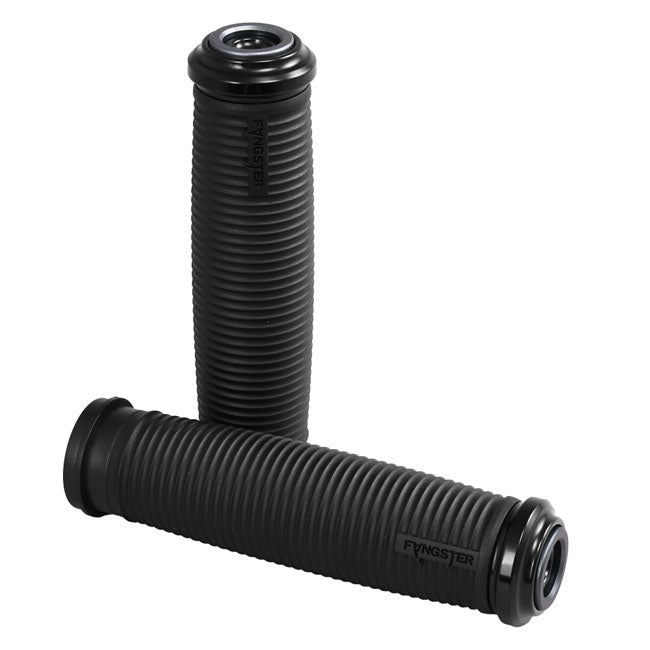 Fangster, handlebar grip set. Black smoky