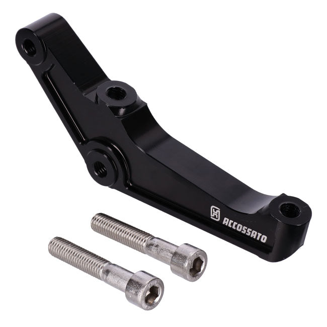 Accossato, brake caliper bracket. Left front. Black