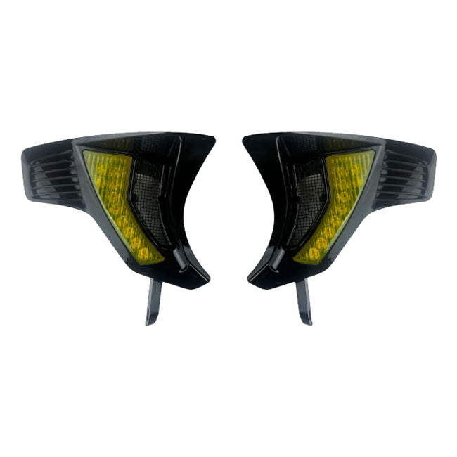 Custom Dynamics, turn signal LED vent inserts. Front. Black