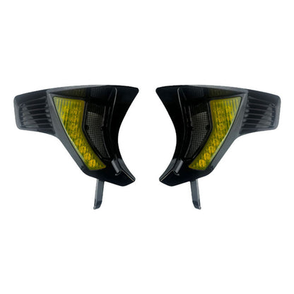 Custom Dynamics, turn signal LED vent inserts. Front. Black