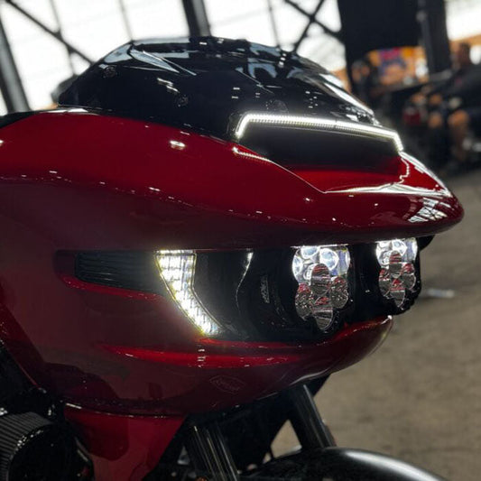 Custom Dynamics, turn signal LED vent inserts. Front. Black