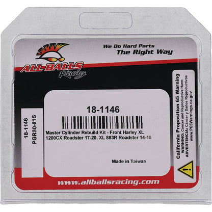All Balls, master cylinder rebuild kit Front Dual disc
