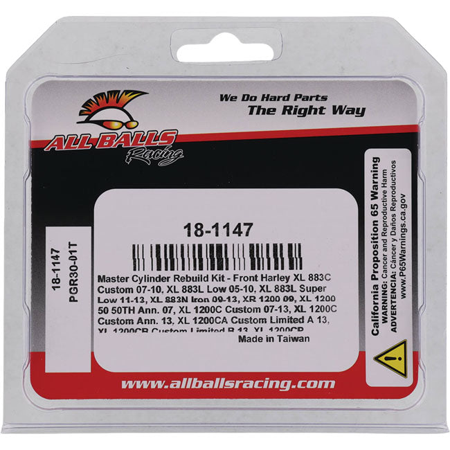 All Balls, master cylinder rebuild kit Front Single disc