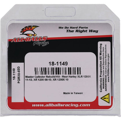 All Balls Master Cylinder Rebuild Kit Rear