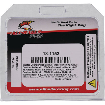 All Balls Master Cylinder Rebuild Kit Rear