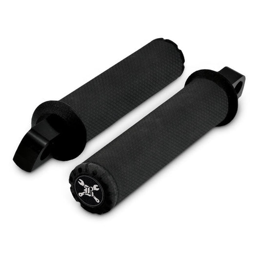 Burly, Hawk Footpeg set Billet. Black Textured