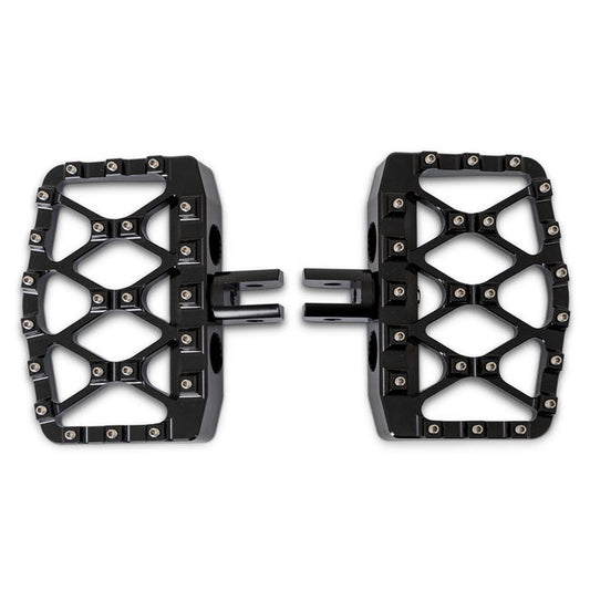 Burly, MX-Evolution mini rider floorboards. Black