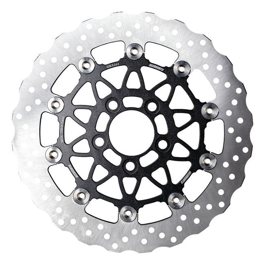 Accossato, floating brake disc front. Wave. Black