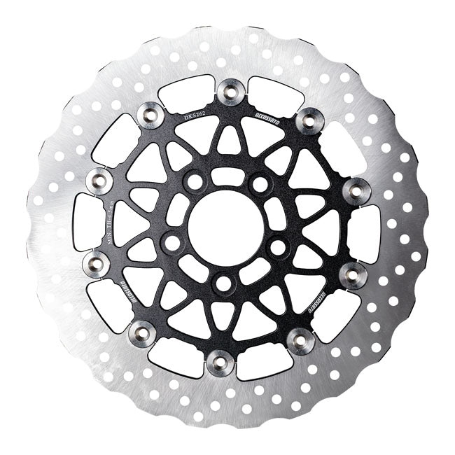 Accossato, floating brake disc rear. Wave. Black