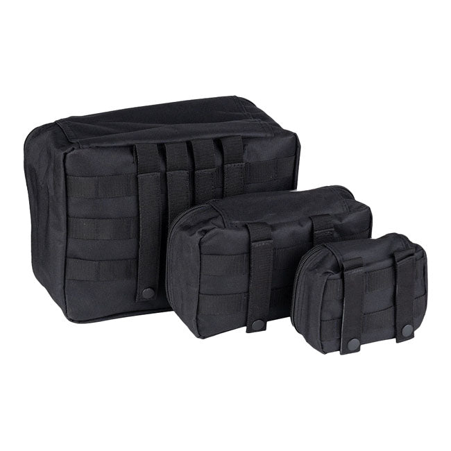 Army Surplus Organizer transparent set 3pcs black
