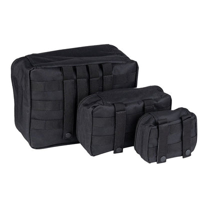 Army Surplus Organizer transparent set 3pcs black