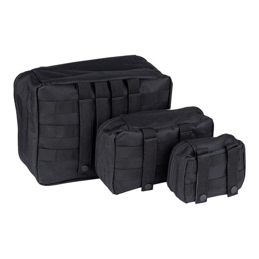Army Surplus Organizer transparent set 3pcs black