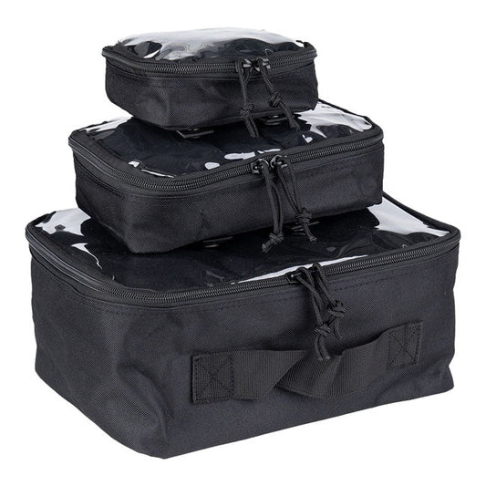 Army Surplus Organizer transparent set 3pcs black