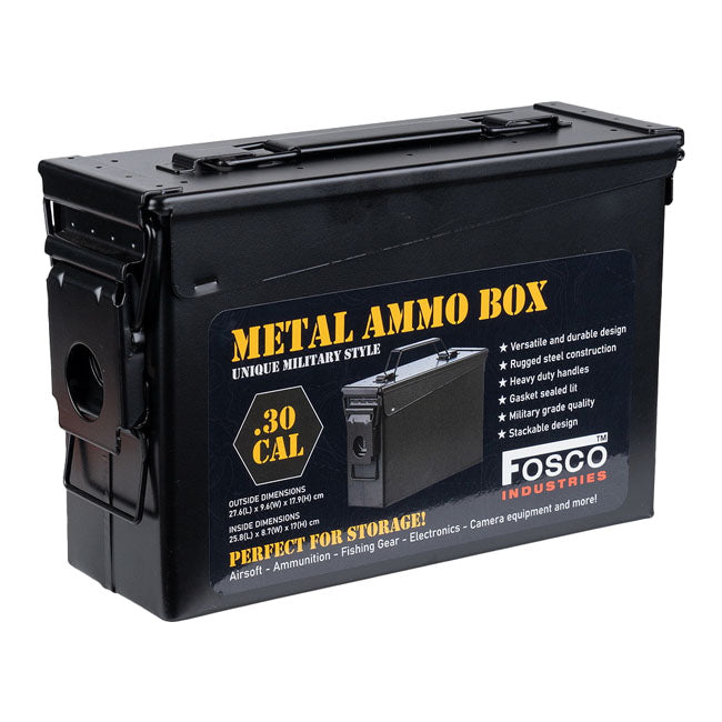 Army Surplus Ammo Skull and Bones box black