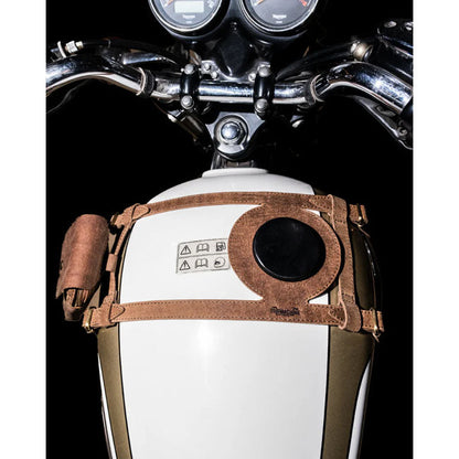 Trip Machine Tank Strap Right Side Fuel Inlet tobacco