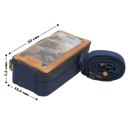 Trip Machine Navigator Case blue & tan