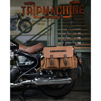 Trip Machine Expedition Saddlebag Pair brown and tobacco