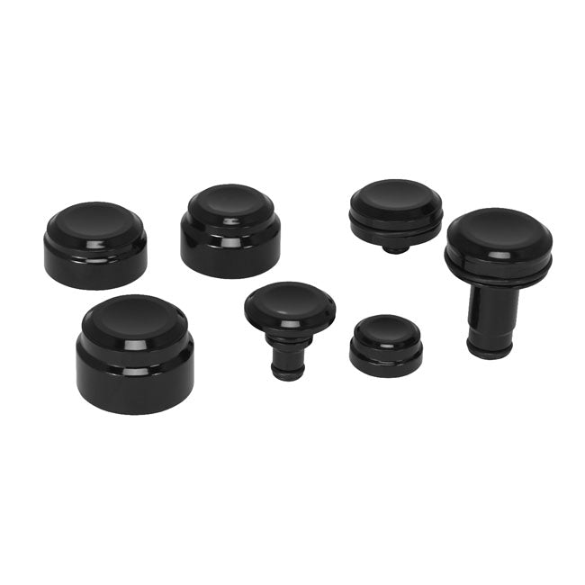 Rick''s Motorcycles, Axle cover kit complete.Black