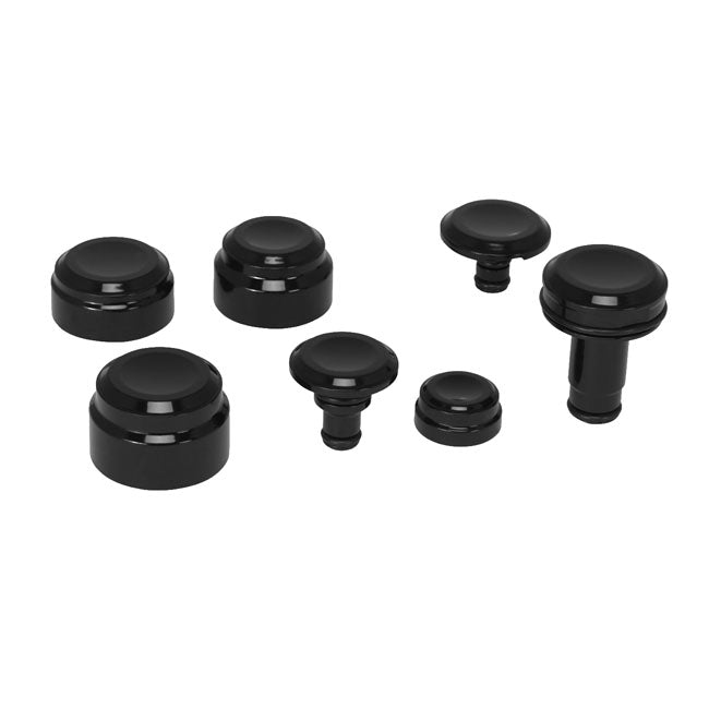Rick''s Motorcycles, Axle cover kit complete.Black