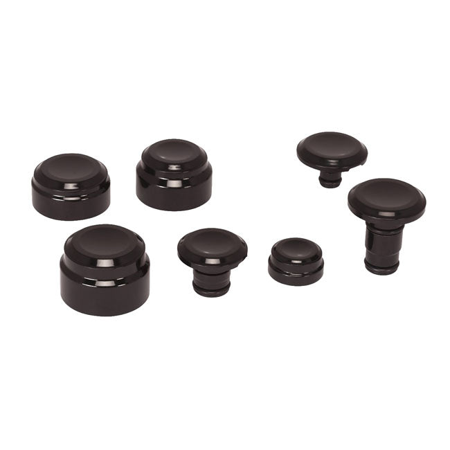 Rick''s Motorcycles, Axle cover kit complete.Black