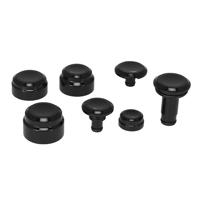 Rick''s Motorcycles, Axle cover kit complete.Black