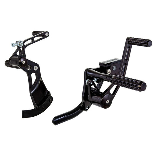 *14 DAYS EXTRA TRANSIT TIME* Rick''s Motorcycles, +4" Forw. control kit. AK 4.7. Black