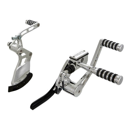 *14 DAYS EXTRA TRANSIT TIME* Rick''s Motorcycles, +4" Forw. control kit. O-Ring. Pol.