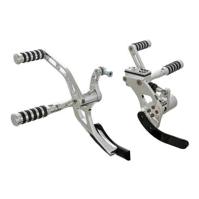 *14 DAYS EXTRA TRANSIT TIME* Rick''s Motorcycles, +4" Forw. control kit. O-Ring. Pol.
