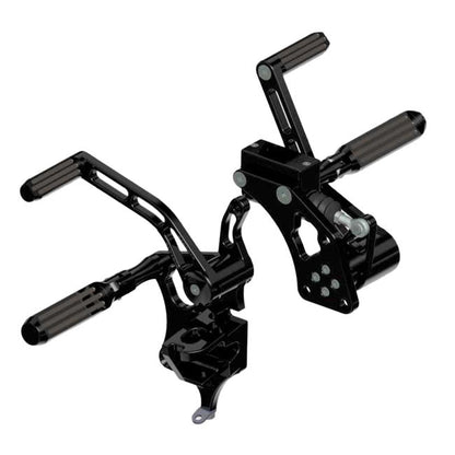 *14 DAYS EXTRA TRANSIT TIME* Rick''s Motorcycles, +4" Forw. control kit. AK 4.7. Black