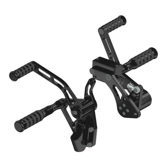 *14 DAYS EXTRA TRANSIT TIME* Rick''s Motorcycles, +4" Forw. control kit. O-Ring. Black