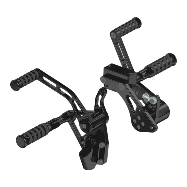 *14 DAYS EXTRA TRANSIT TIME* Rick''s Motorcycles, +4" Forw. control kit. O-Ring. Black