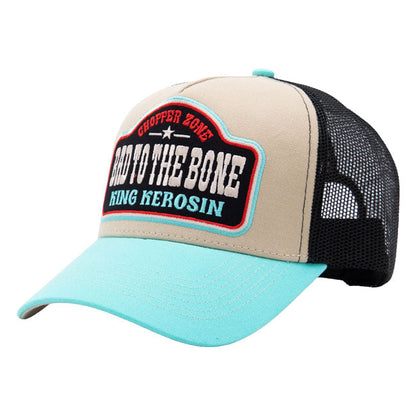 King Kerosin Bad To The Bone trucker cap turquoise/ecru